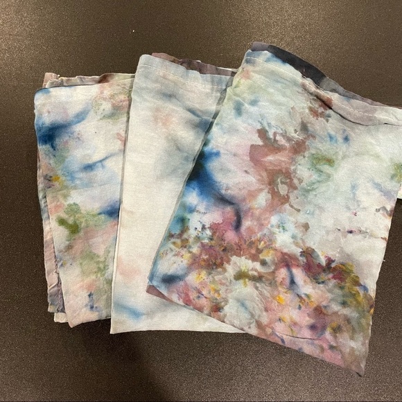 tie dyed kitchen flour sack hand dish towels neutral earth tones - 2 available - Picture 6 of 6